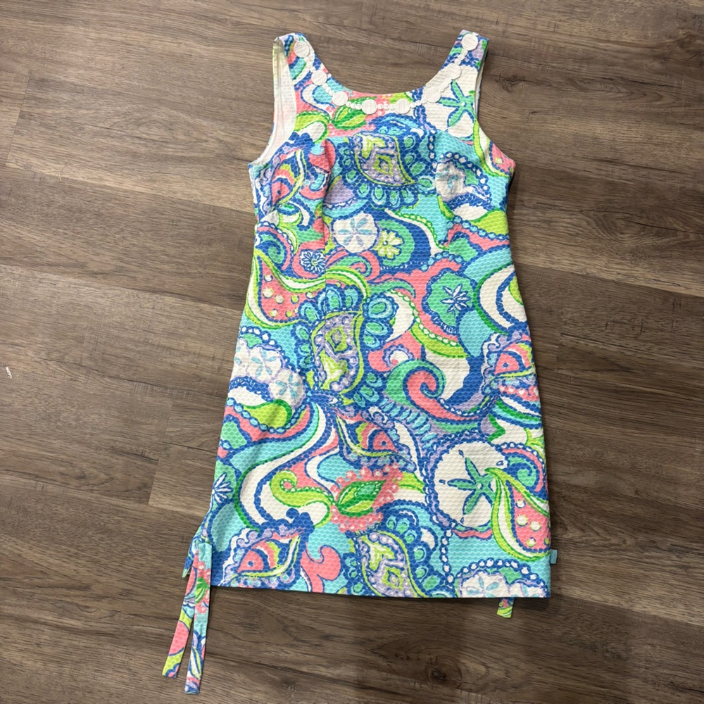 Lilly Pulitzer Delia Shift Dress Size 4 Multicolor Paisley, mini dress vacation - Picture 2 of 11